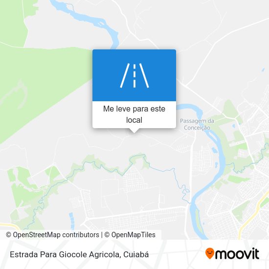 Estrada Para Giocole Agricola mapa