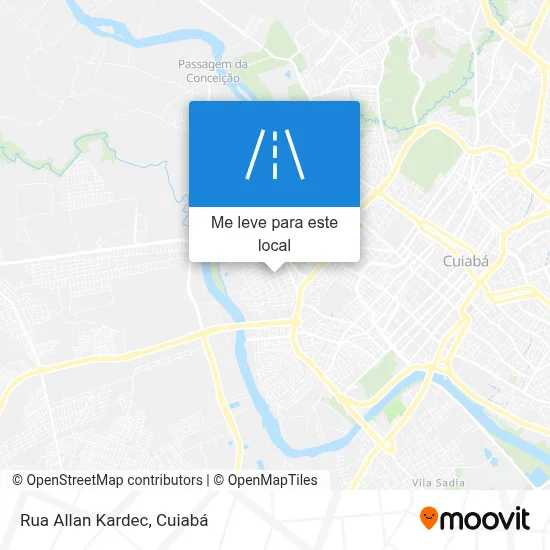 Rua Allan Kardec mapa