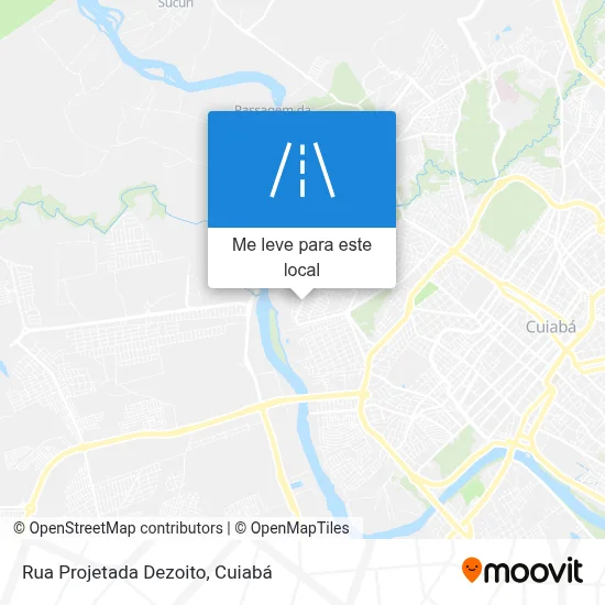 Rua Projetada Dezoito mapa