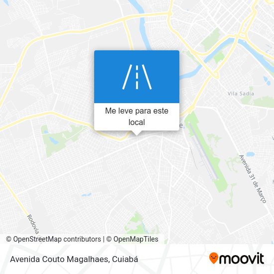 Avenida Couto Magalhaes mapa