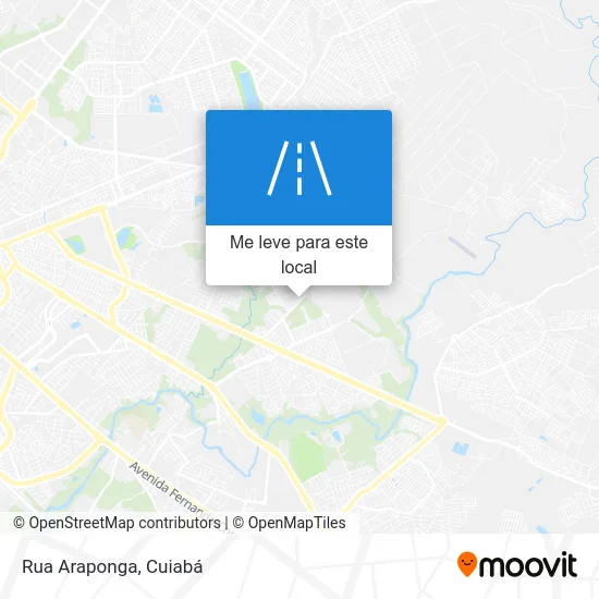 Rua Araponga mapa