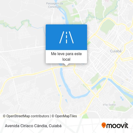 Avenida Ciríaco Cândia mapa