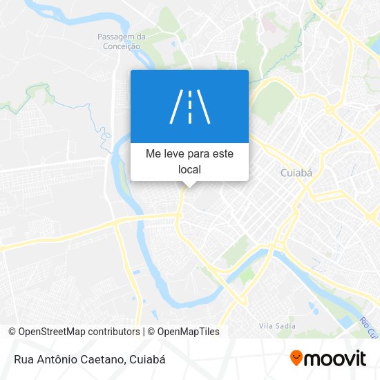 Rua Antônio Caetano mapa