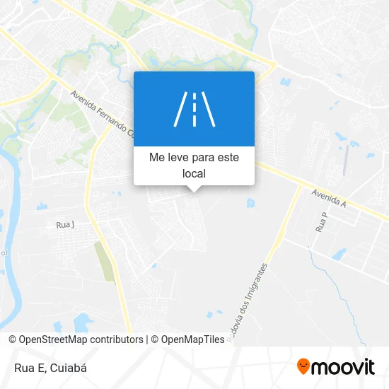 Rua E mapa