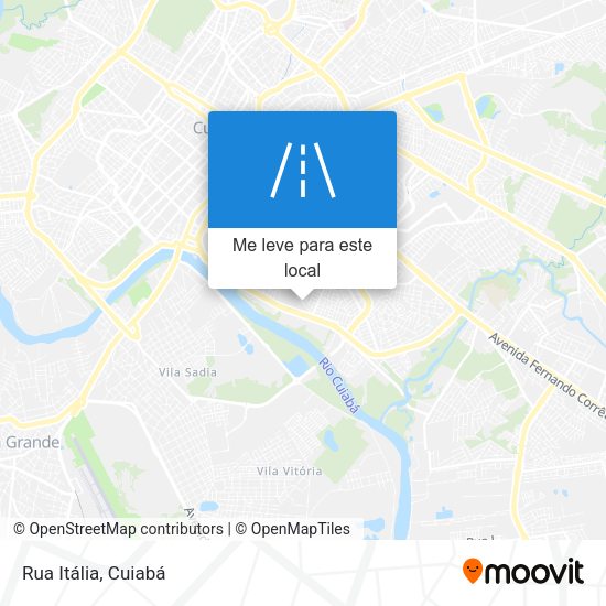 Rua Itália mapa