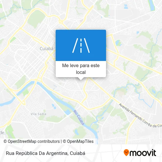 Rua República Da Argentina mapa