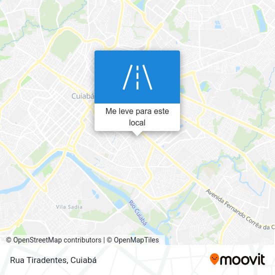 Rua Tiradentes mapa