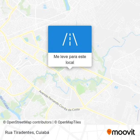 Rua Tiradentes mapa
