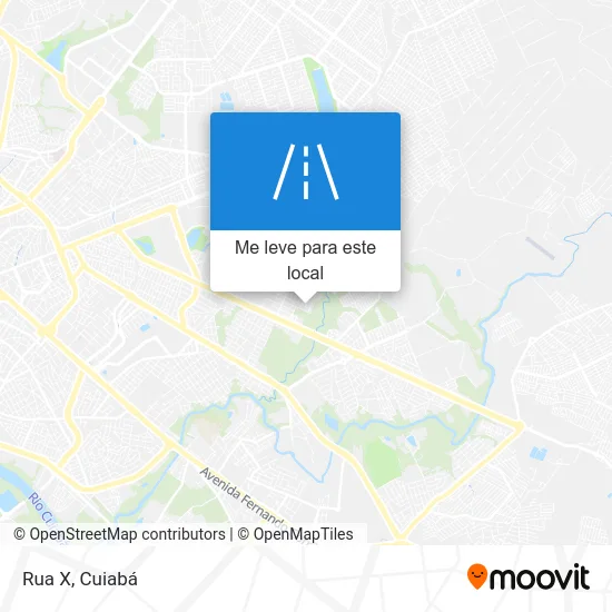 Rua X mapa
