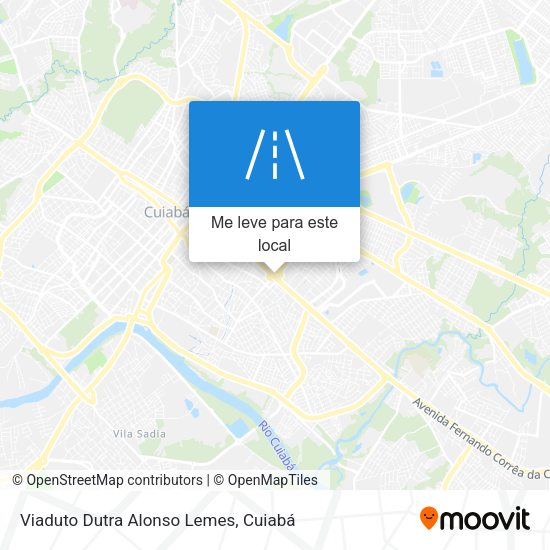 Viaduto Dutra Alonso Lemes mapa
