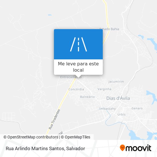 Rua Arlindo Martins Santos mapa