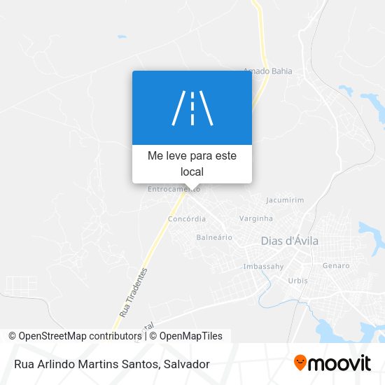 Rua Arlindo Martins Santos mapa