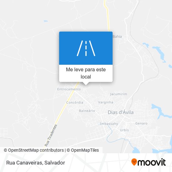 Rua Canaveiras mapa