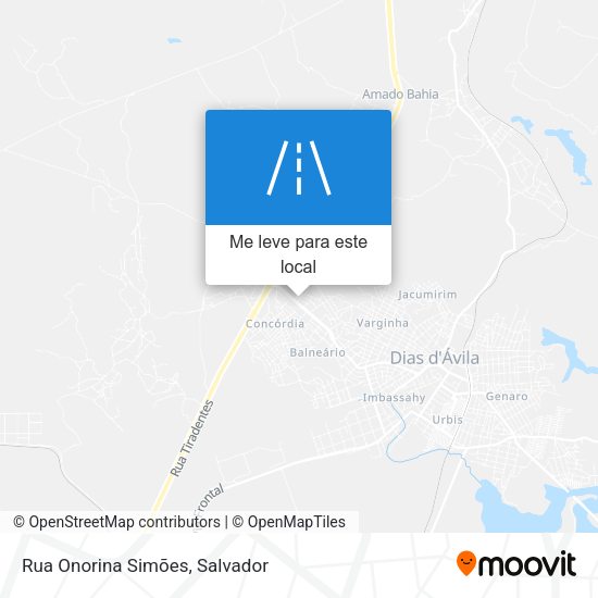 Rua Onorina Simões mapa