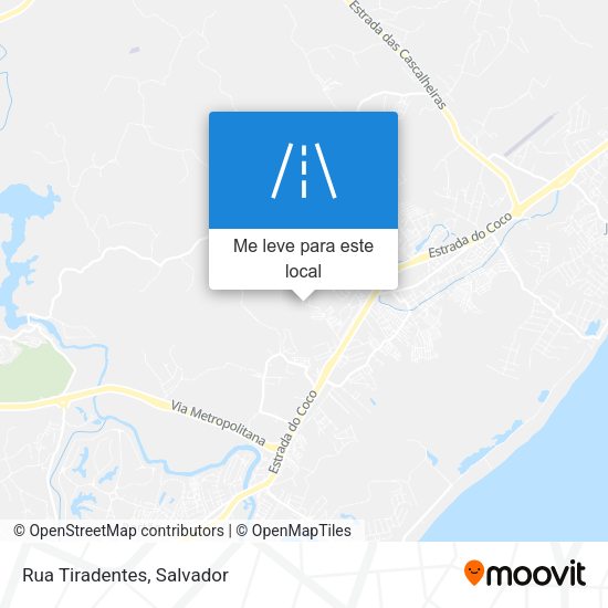 Rua Tiradentes mapa