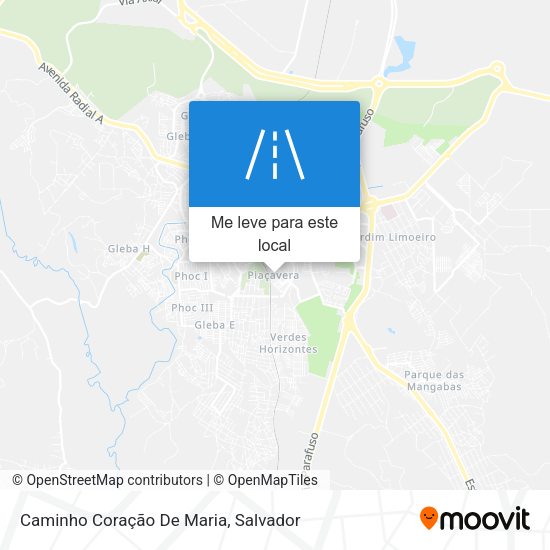 Caminho Coração De Maria mapa