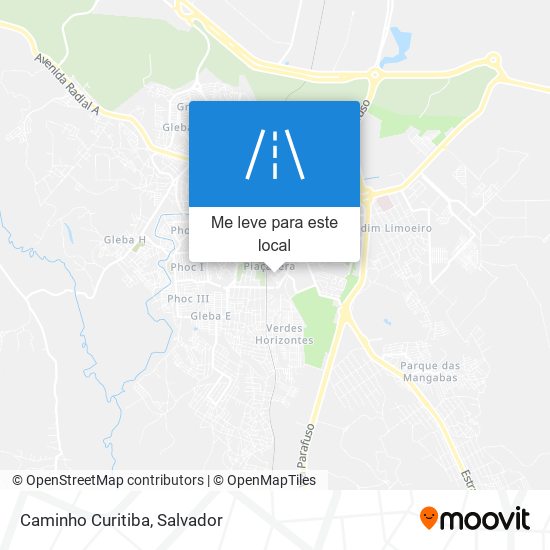 Caminho Curitiba mapa