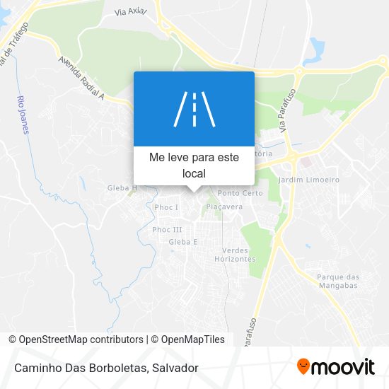 Caminho Das Borboletas mapa