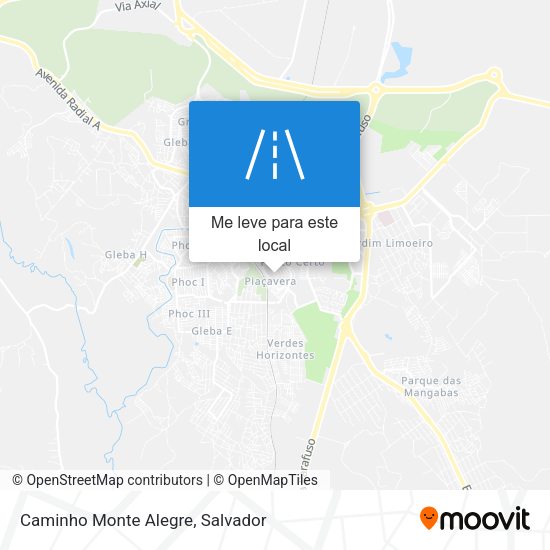 Caminho Monte Alegre mapa