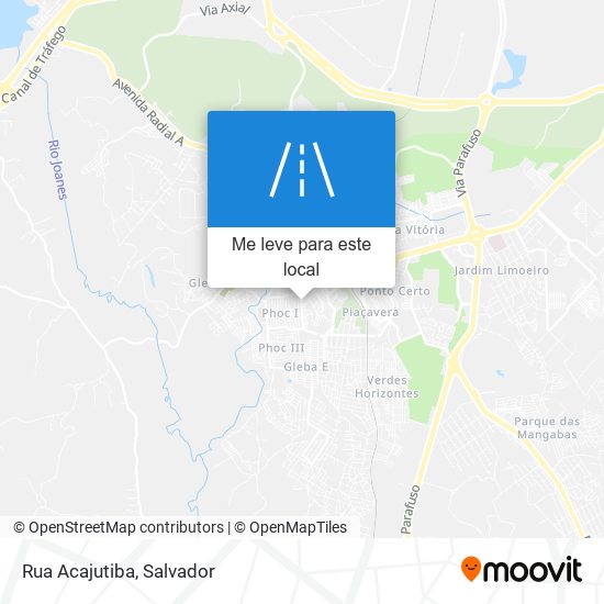 Rua Acajutiba mapa