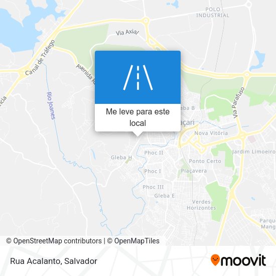 Rua Acalanto mapa