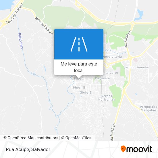 Rua Acupe mapa