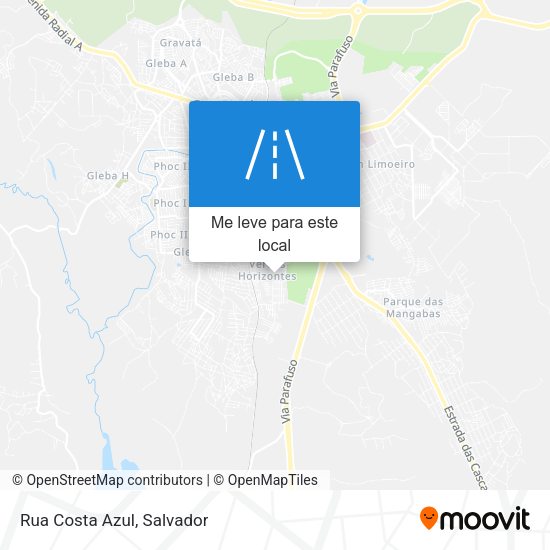 Rua Costa Azul mapa