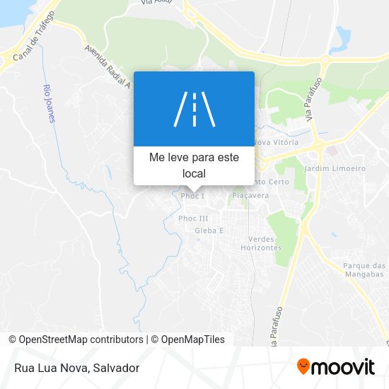 Rua Lua Nova mapa