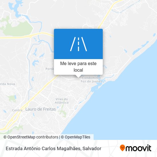 Estrada Antônio Carlos Magalhães mapa