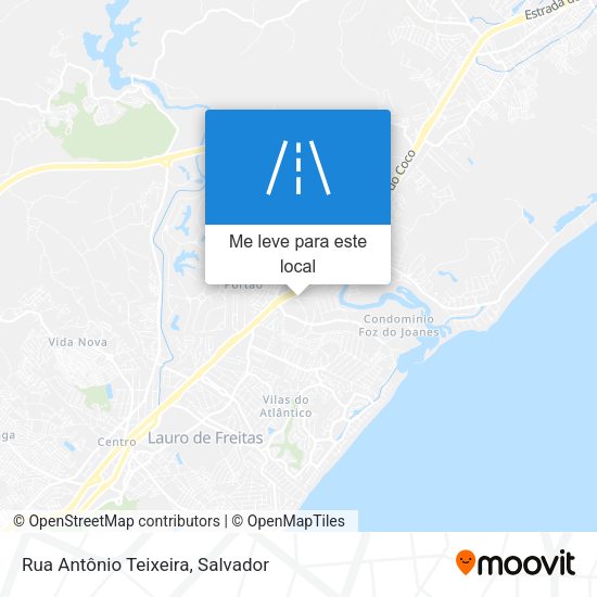 Rua Antônio Teixeira mapa