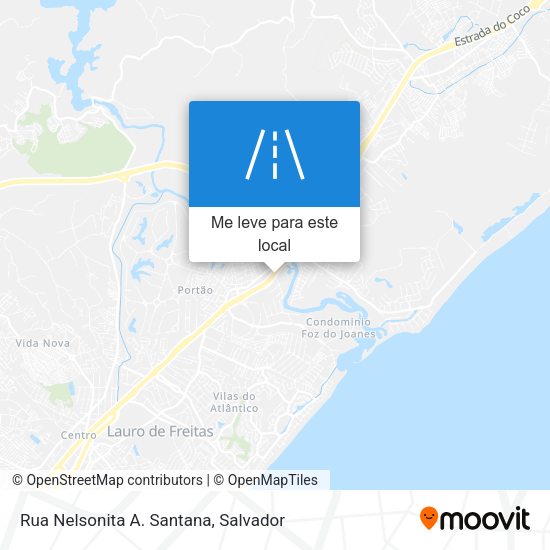 Rua Nelsonita A. Santana mapa