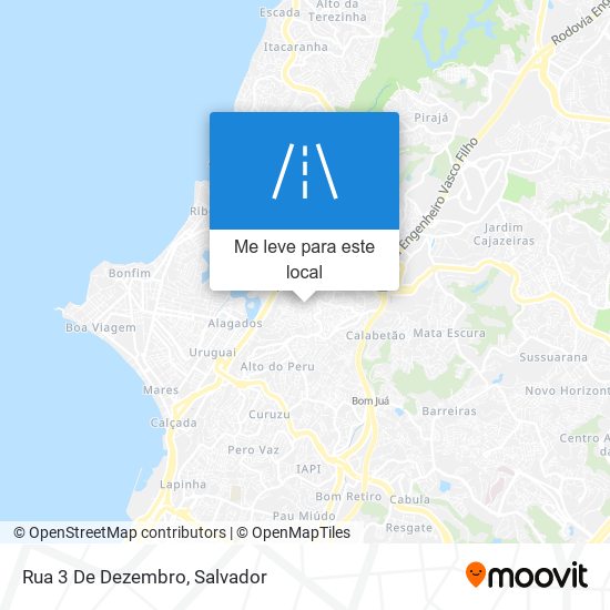 Rua 3 De Dezembro mapa