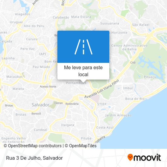 Rua 3 De Julho mapa