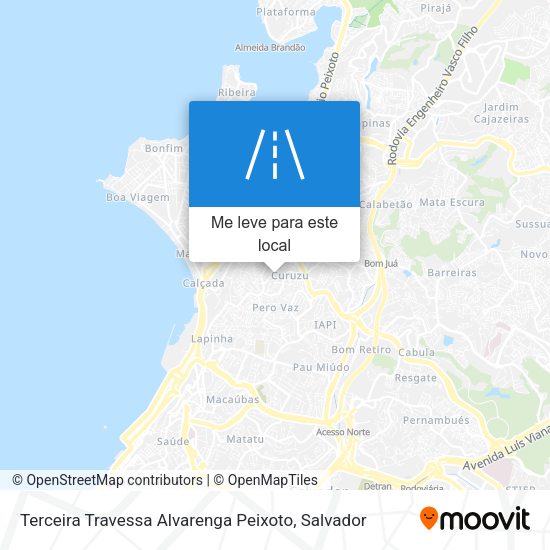 Terceira Travessa Alvarenga Peixoto mapa