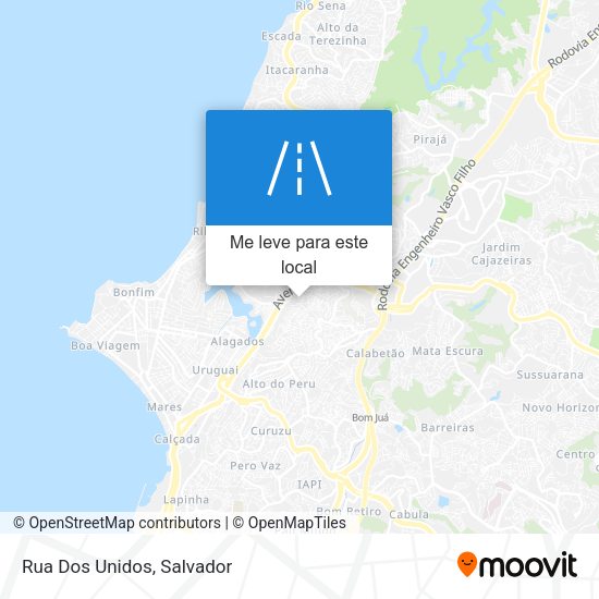 Rua Dos Unidos mapa