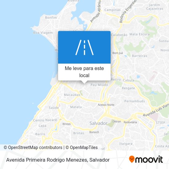 Avenida Primeira Rodrigo Menezes mapa