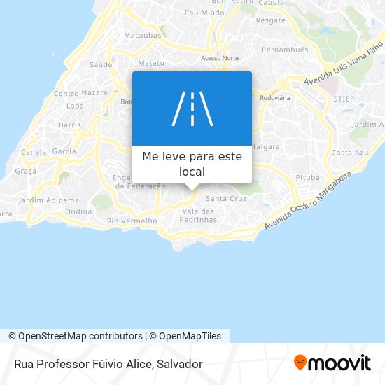 Rua Professor Fúivio Alice mapa