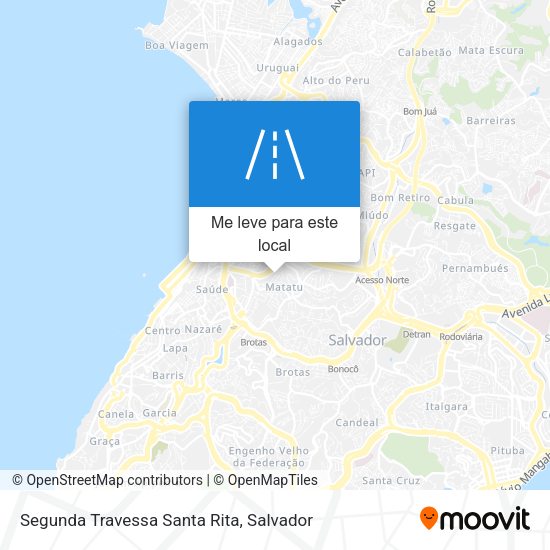 Segunda Travessa Santa Rita mapa
