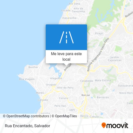 Rua Encantado mapa