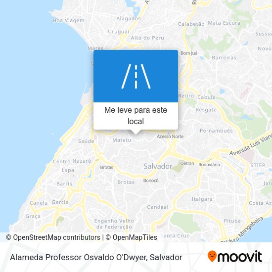 Alameda Professor Osvaldo O'Dwyer mapa