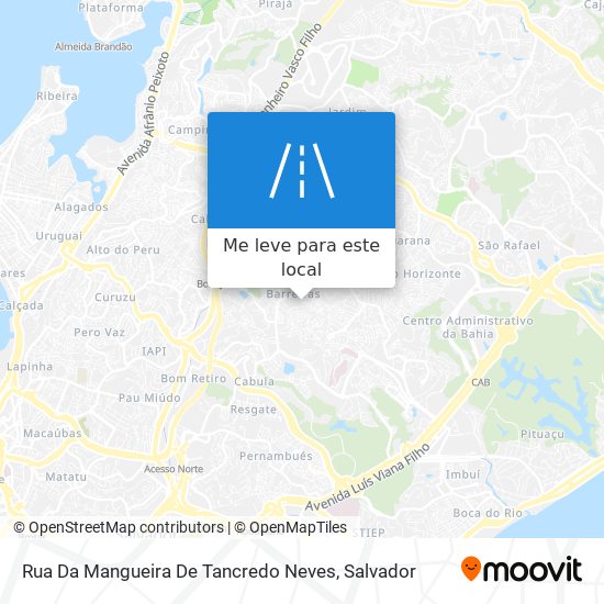 Rua Da Mangueira De Tancredo Neves mapa