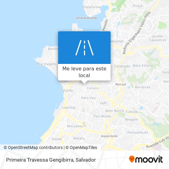 Primeira Travessa Gengibirra mapa