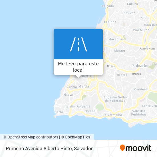 Primeira Avenida Alberto Pinto mapa