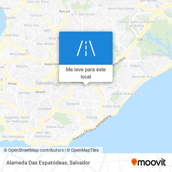 Alameda Das Espatódeas mapa