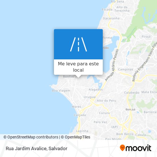 Rua Jardim Avalice mapa