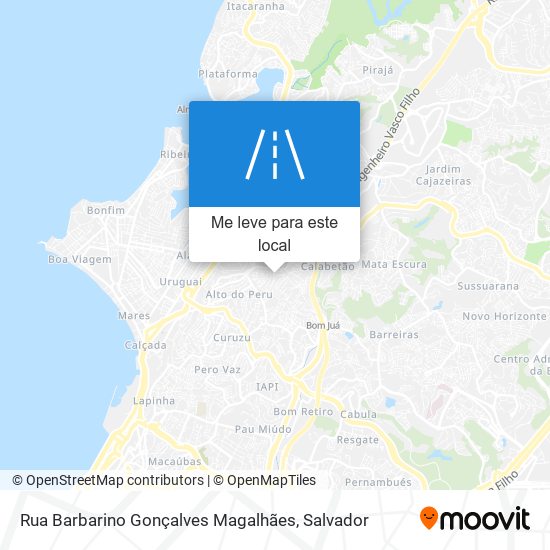 Rua Barbarino Gonçalves Magalhães mapa