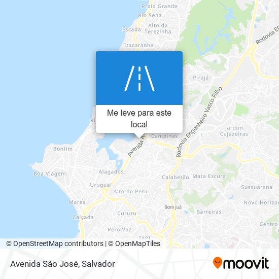 Avenida São José mapa