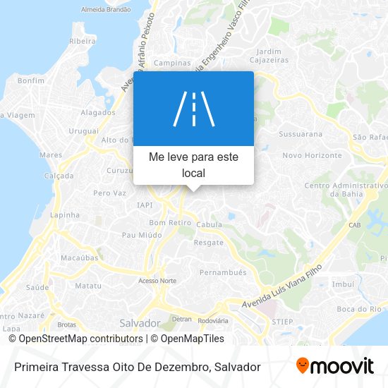 Primeira Travessa Oito De Dezembro mapa