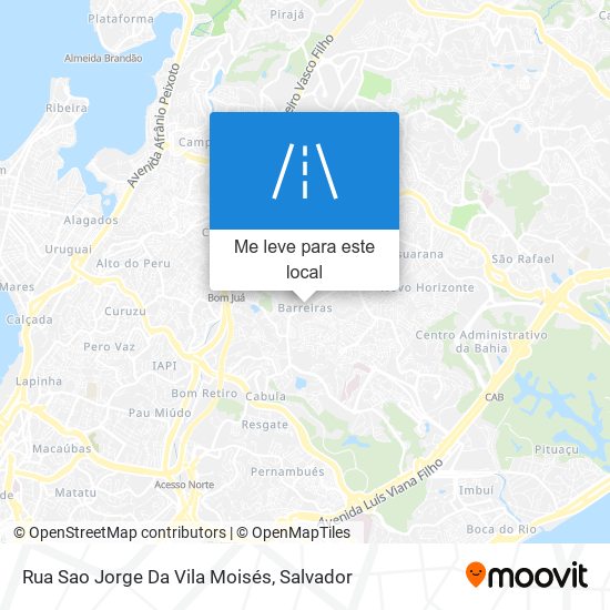 Rua Sao Jorge Da Vila Moisés mapa