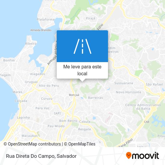 Rua Direta Do Campo mapa